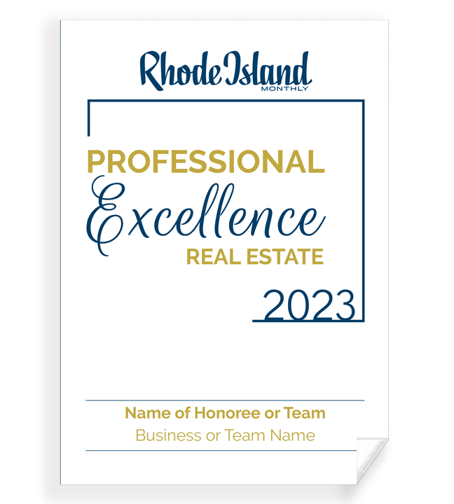 Rhode Island Monthly Professional Excellence in Real Estate Award Window Decals