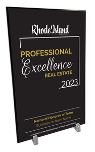 Rhode Island Monthly Professional Excellence in Real Estate Award Plaque