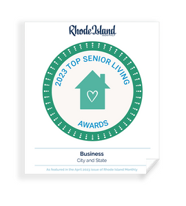 Rhode Island Monthly Top Senior Living Community Award Window Decals
