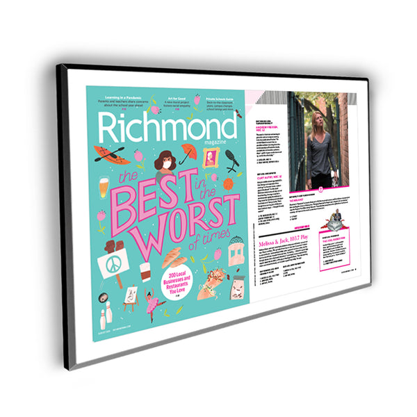 Richmond Magazine "Best & Worst" Cover / Article Plaque - 18" x 12" by NewsKeepsake