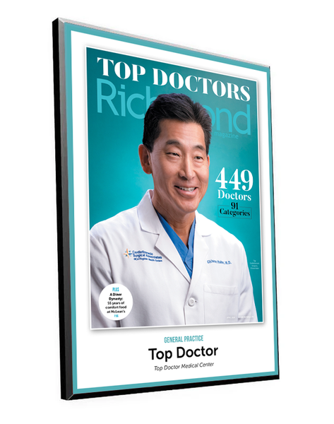 Richmond Magazine "Top Docs" Cover Award Plaque by NewsKeepsake