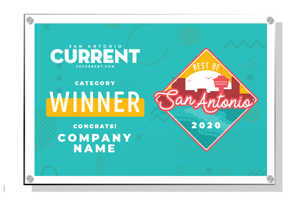 San Antonio Current "Best of San Antonio" Award Plaque - Acrylic Standoff