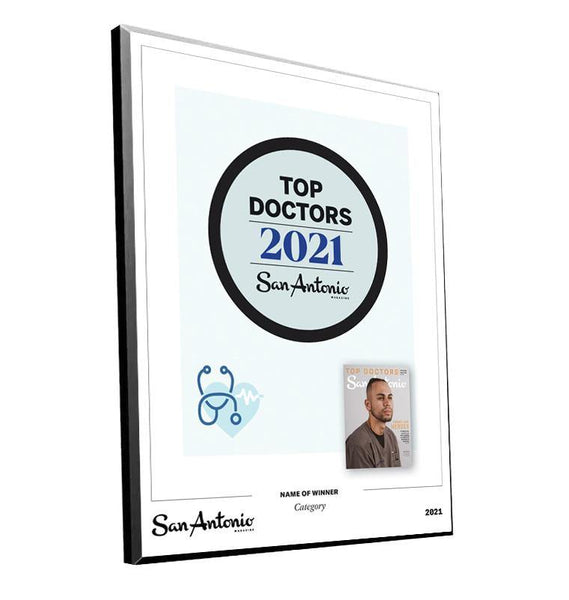 San Antonio Magazine "Top Doctors” Mounted Archival Award Plaque by NewsKeepsake