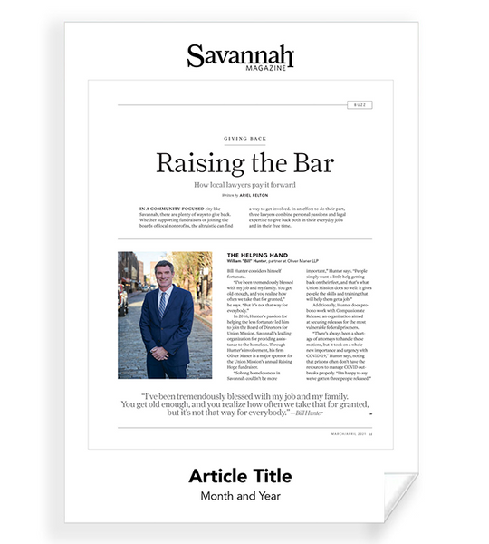 Savannah Magazine Article - Archival Reprint