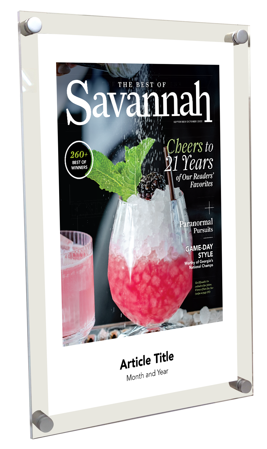 Savannah Magazine Cover - Acrylic Standoff Plaque