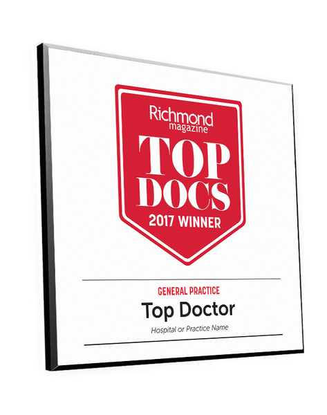 Richmond Magazine "Top Docs" Logo Award Plaque by NewsKeepsake