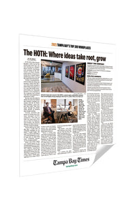 Tampa Bay Times Top Workplaces Article - Frameable Archival Print