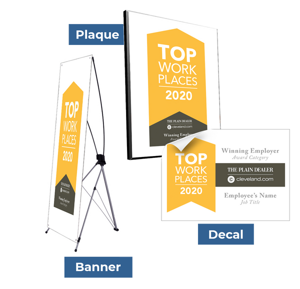 Top Workplace Award | Banner, Hardi-Plaque and Decal Swag Bag by NewsKeepsake