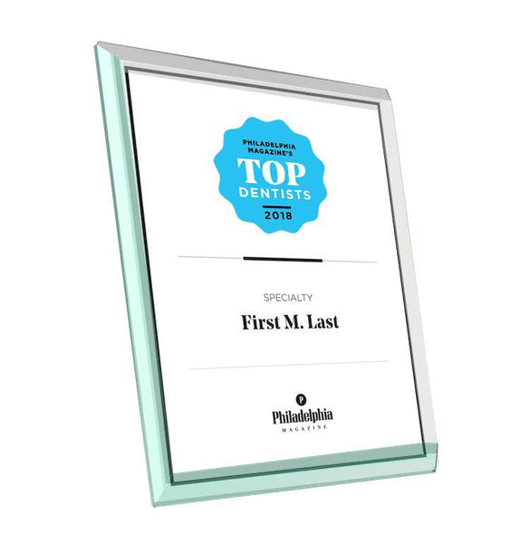 <em>Philadelphia</em> magazine Top Dentists Award - Glass by NewsKeepsake