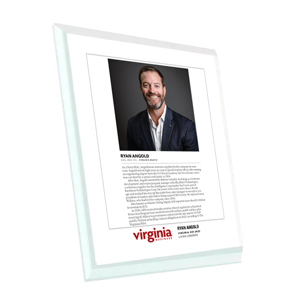 Virginia 500 Glass Profile Award Plaque