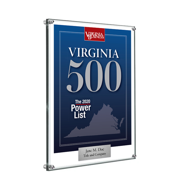 Virginia 500 Cover Award Plaque - Acrylic Standoff by NewsKeepsake