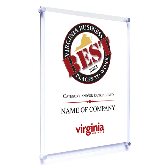 Best Places to Work Award Plaque - Acrylic Standoff