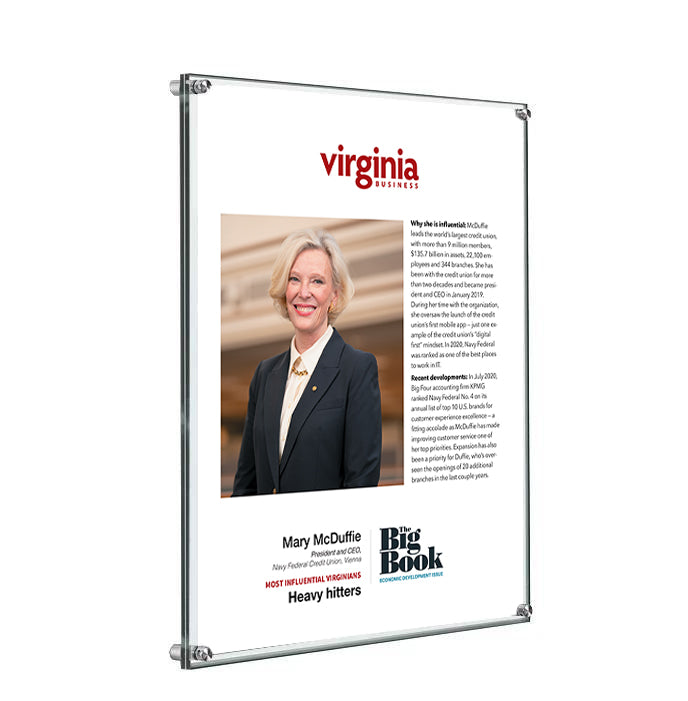 Big Book of Lists: Most Influential Virginians Award Plaque - Acrylic Standoff