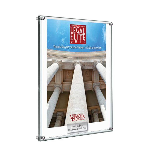 Legal Elite Cover Award Plaque - Acrylic Standoff by NewsKeepsake