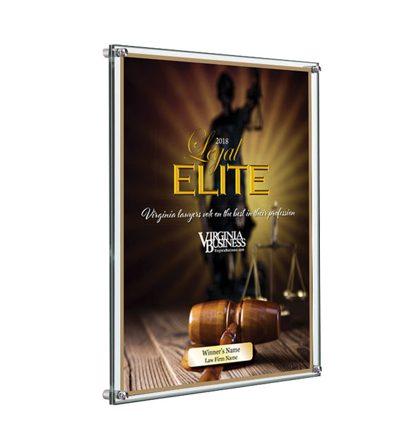 Legal Elite Cover Award Plaque - Acrylic Standoff by NewsKeepsake