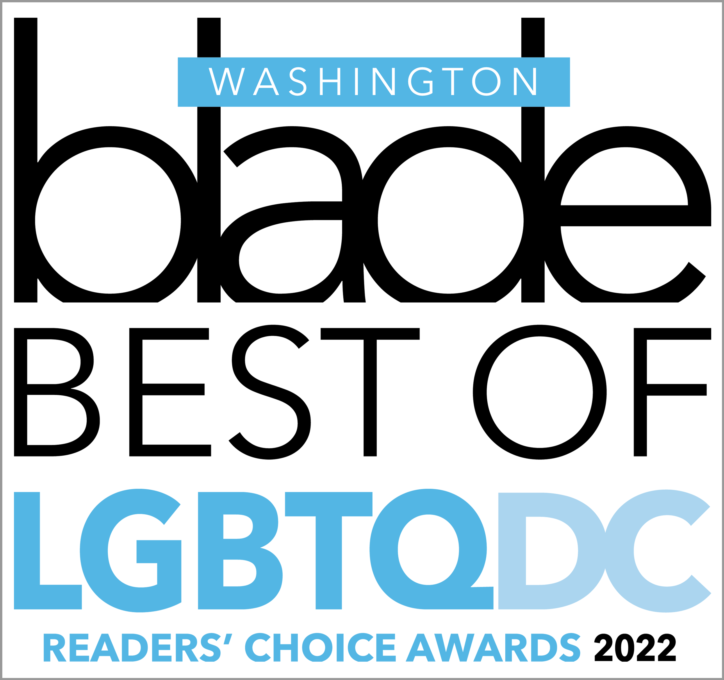 Washington Blade Best of LGBTQ DC Award - Window Decals