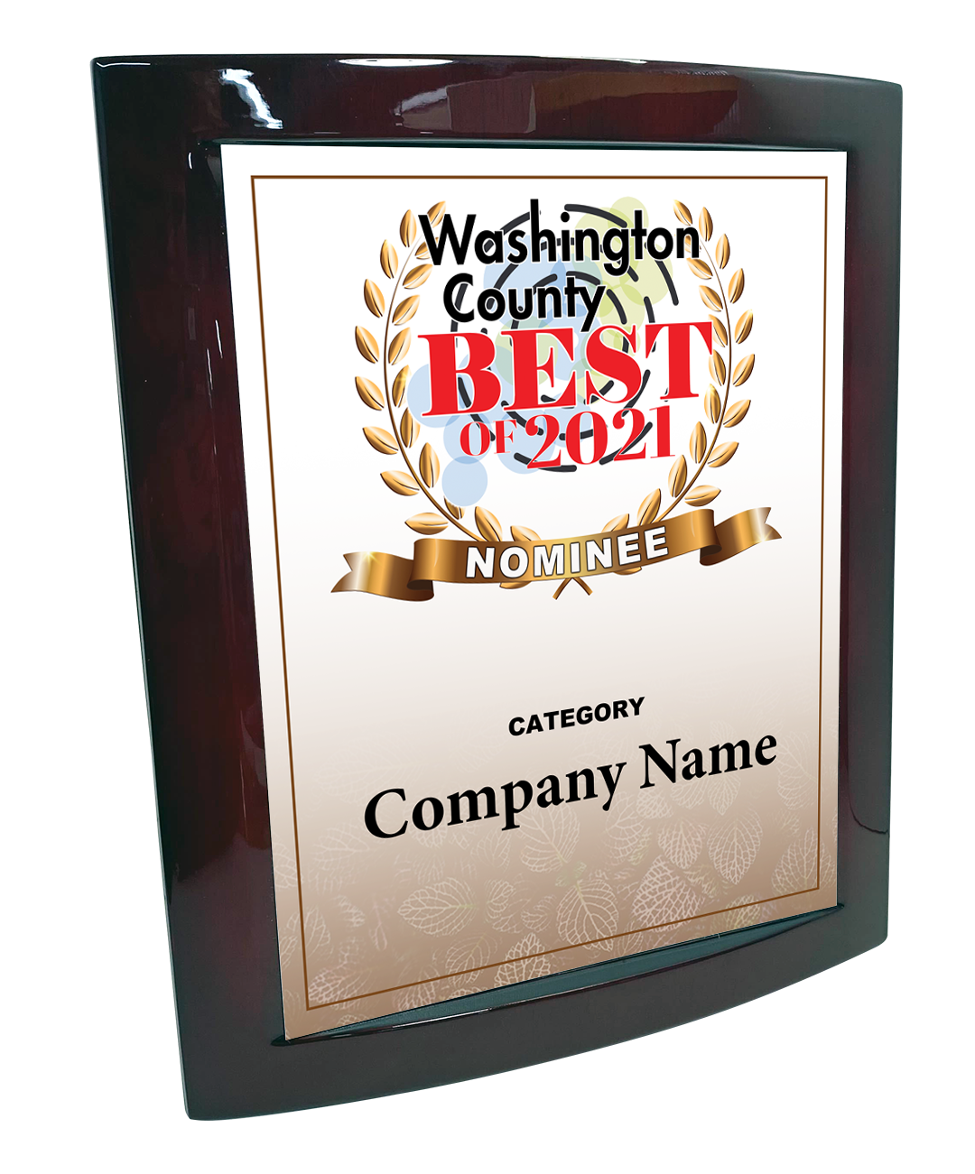 Best of Washington County New York - Eclipse Plaque with Metal Inlay