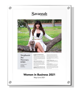 Savannah Magazine Article - Acrylic Standoff Plaque