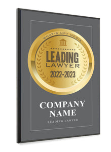 What's Up? Magazine "Leading Lawyer" Award Plaque