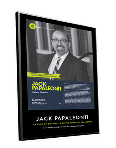 What's Up? Magazine "FACES" Award Plaque