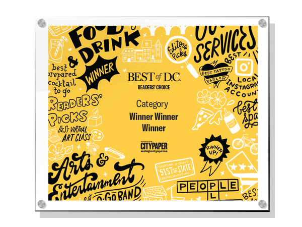"Best of D.C." Award Plaque - Acrylic Standoff