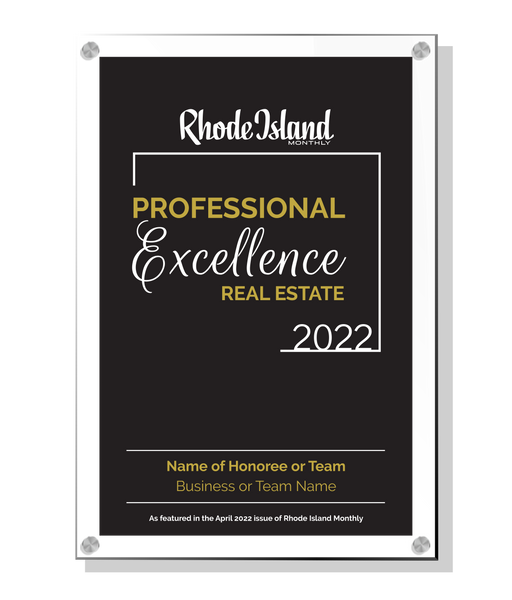 Rhode Island Monthly Excellence in Real Estate Award - Acrylic Standoff Plaque