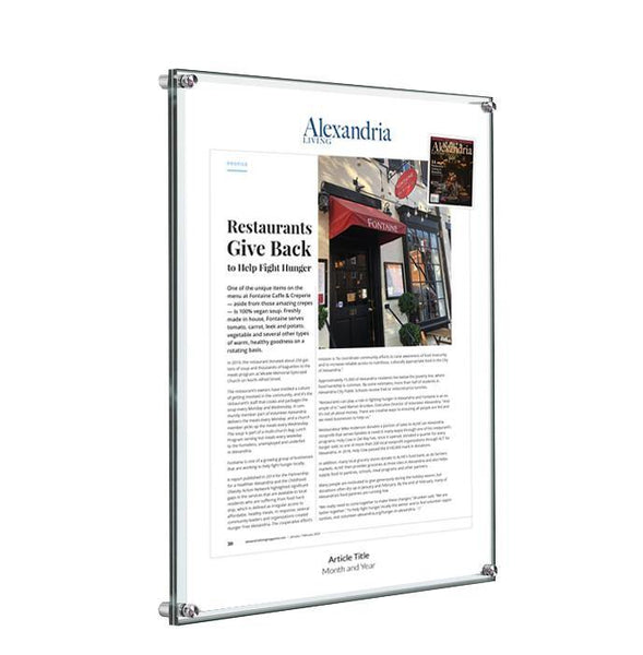 Alexandria Living Magazine Article Plaque - Acrylic Standoff by NewsKeepsake