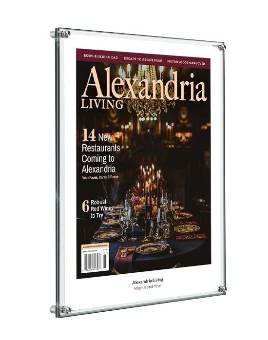 Alexandria Living Magazine Cover Plaque - Acrylic Standoff by NewsKeepsake