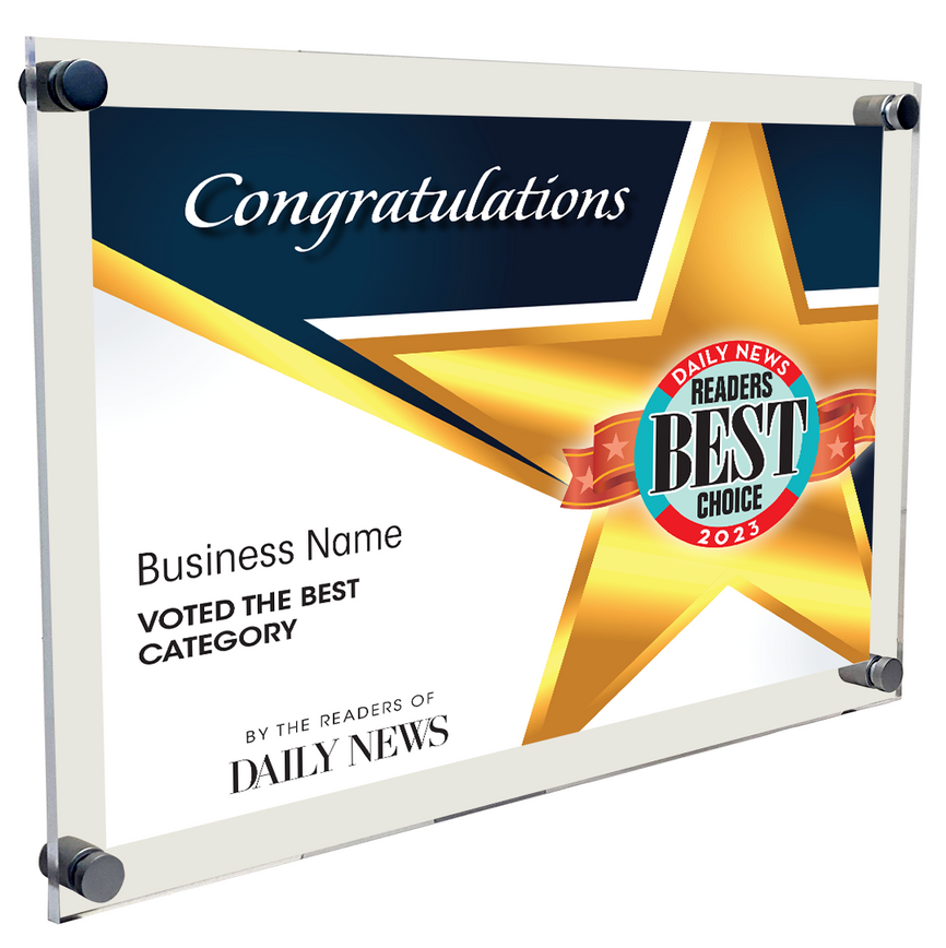 LA Daily News Best Of and Readers Choice Certificate - 10