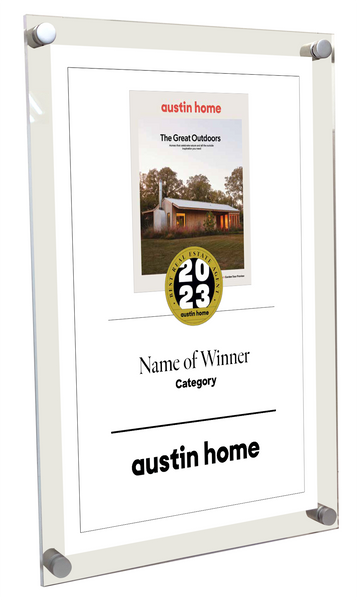 Austin Home "Best Real Estate Agents" Award - Acrylic Standoff Plaque