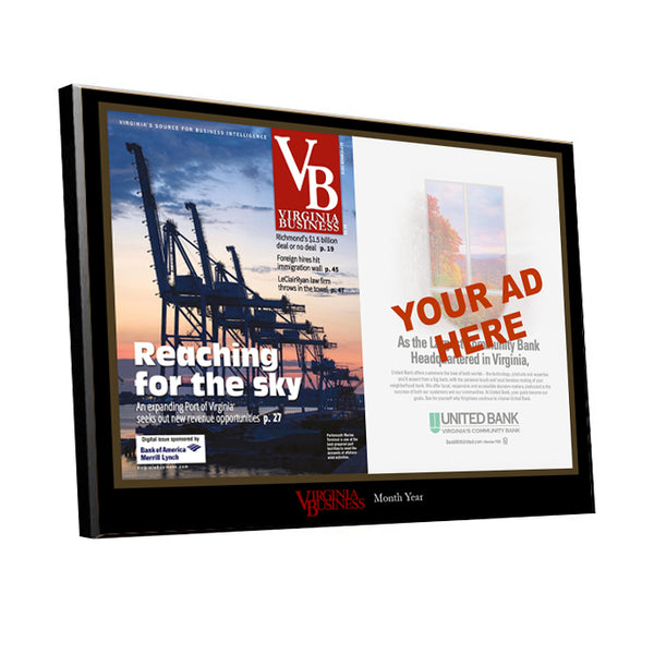 Virginia Business Advertiser Plaque by NewsKeepsake