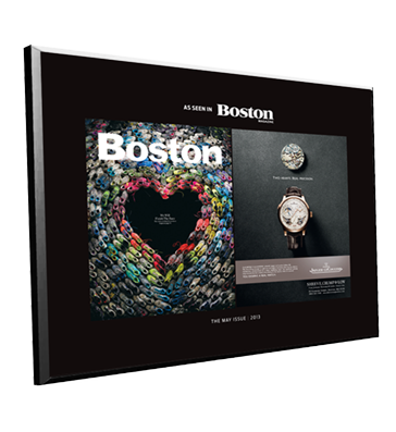 Boston Magazine Advertiser Countertop Display Plaques by NewsKeepsake