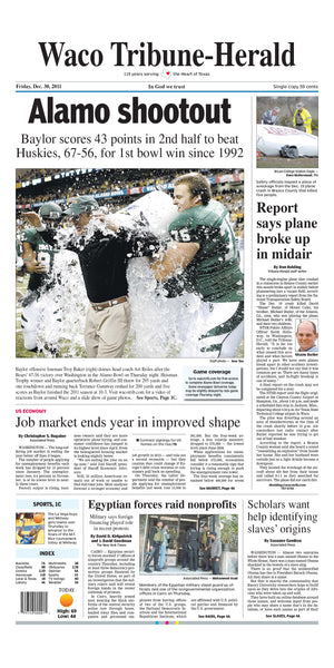 Waco Tribune-Herald Baylor Bears Football Commemorative Sports Pages - Frameable Archival Print