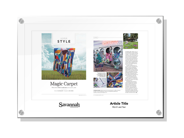 Savannah Magazine Article - Acrylic Standoff Plaque