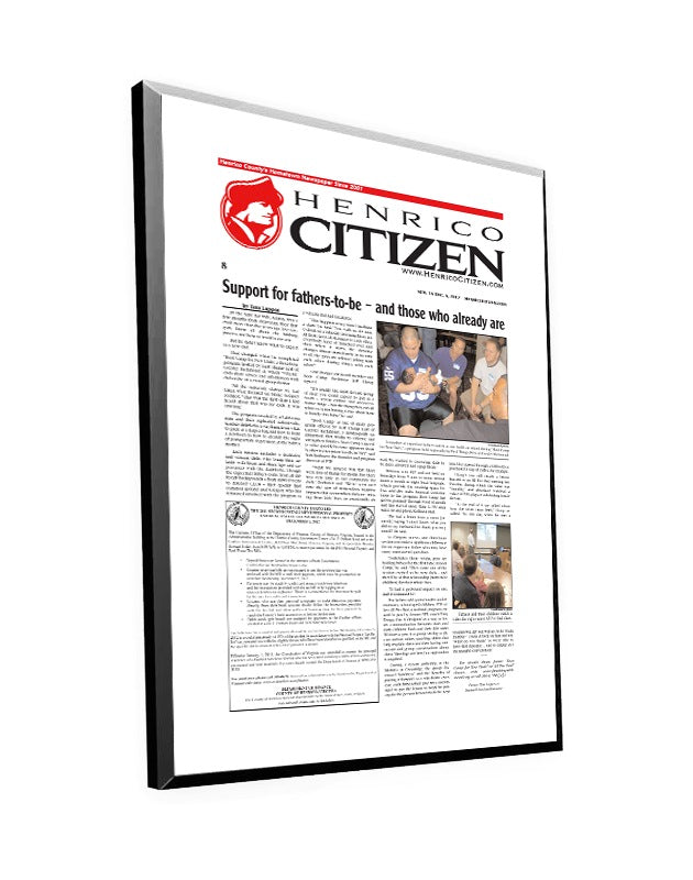 Henrico Citizen Article Plaque by NewsKeepsake