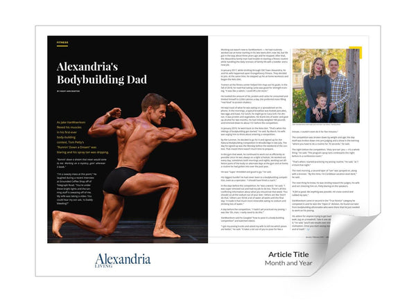 Alexandria Living Magazine Article Reprint by NewsKeepsake