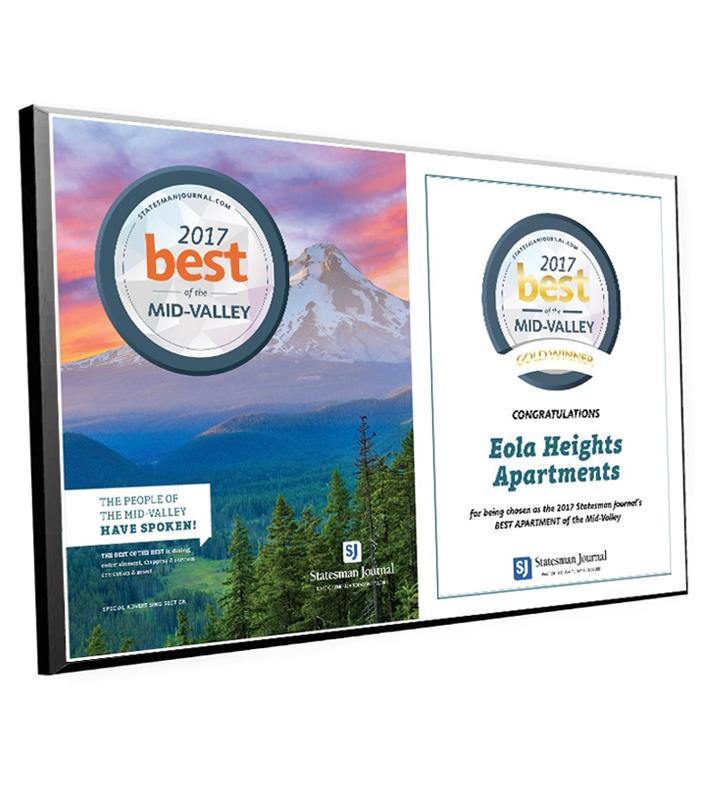 "Best of the Mid-Valley" Cover & Logo Award Plaque by NewsKeepsake