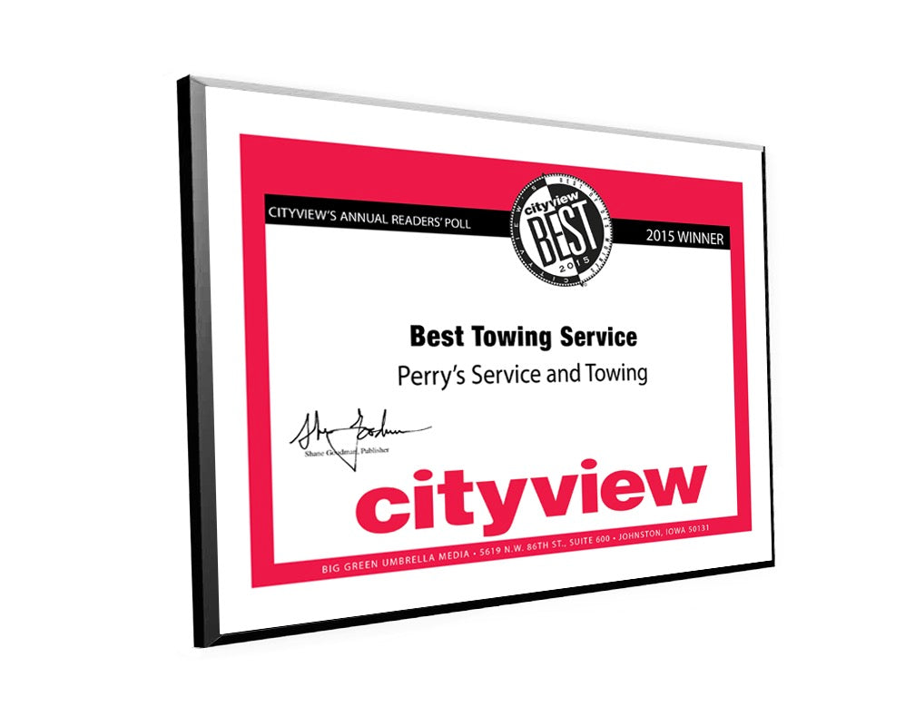 City View "Best of Des Moines" Plaques by NewsKeepsake