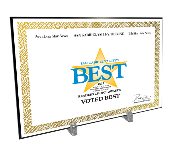 SGVN Best Of and Readers Choice Certificate - Modern Hardi-plaque