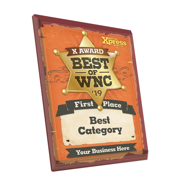 “Best of WNC” Award Plaque - Glass by NewsKeepsake