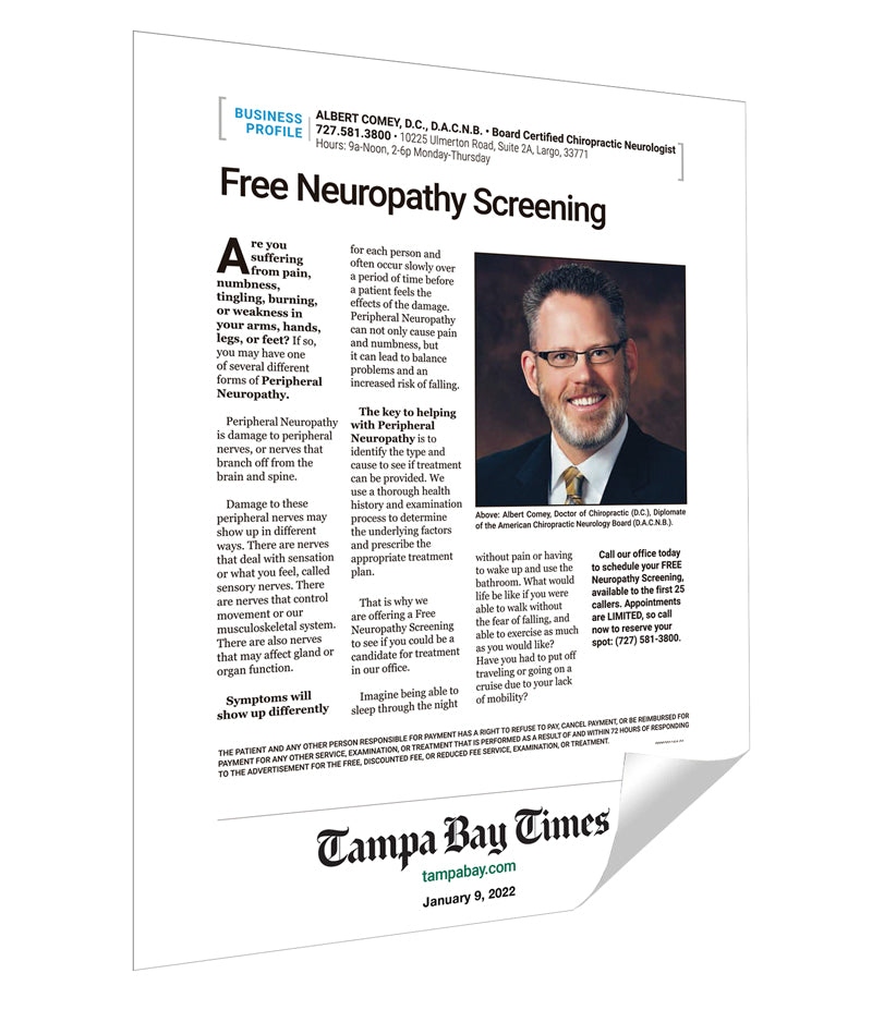 Tampa Bay Times Business Profile - Frameable Archival Print
