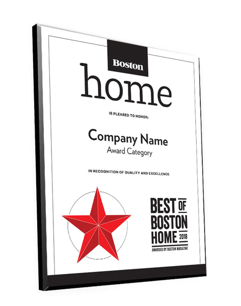 “Best of Boston Home” Plaques by NewsKeepsake