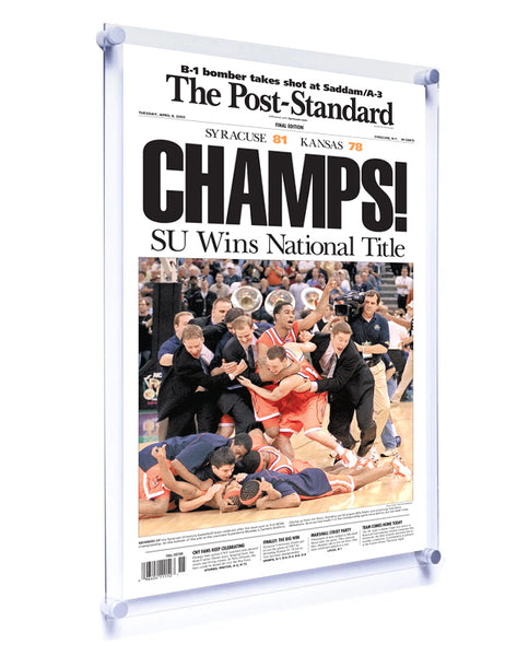 Post-Standard Commemorative Sports Pages - Modern Acrylic Plaque