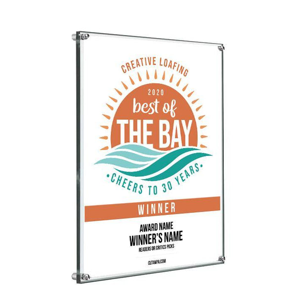 CL Tampa Bay Best of the Bay Plaque | Acrylic Standoff by NewsKeepsake