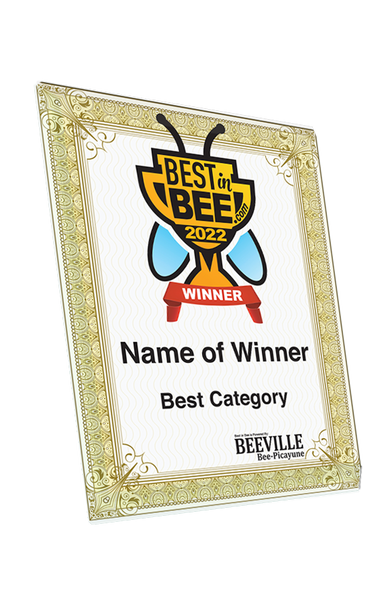 Coastal Bend Publishing Best of Awards - Crystal Glass