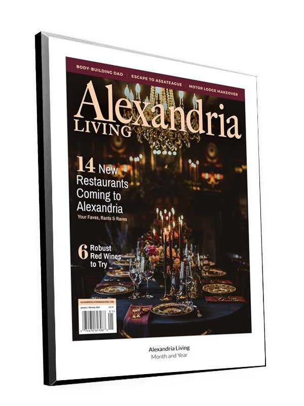Alexandria Living Magazine Cover Plaque - Modern Wood Mount by NewsKeepsake