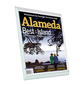 Alameda Magazine Cover Plaque - Glass by NewsKeepsake