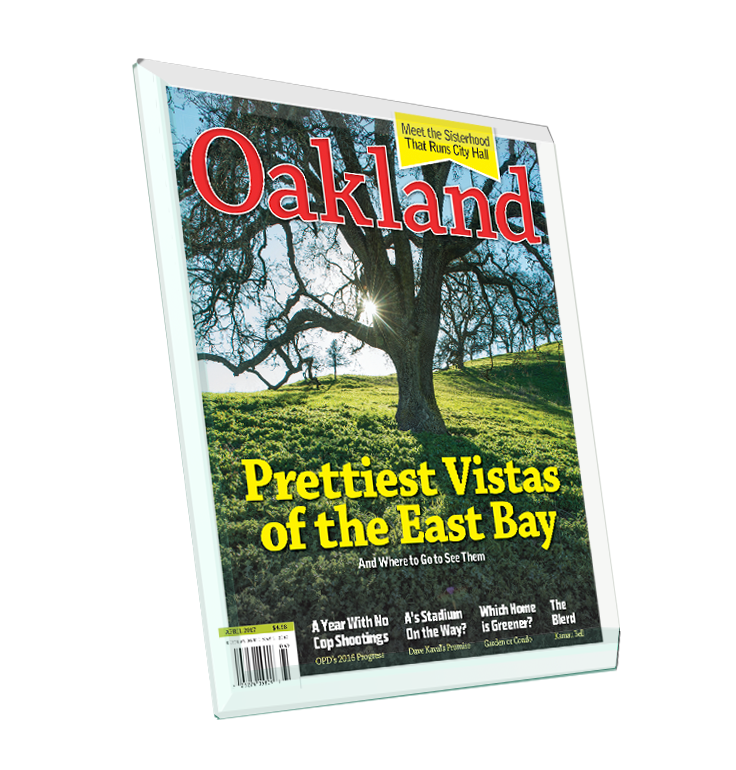 Oakland Magazine Cover Plaque - Glass by NewsKeepsake