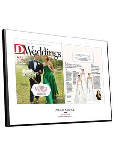 D Weddings Article & Cover Spread Plaques by NewsKeepsake