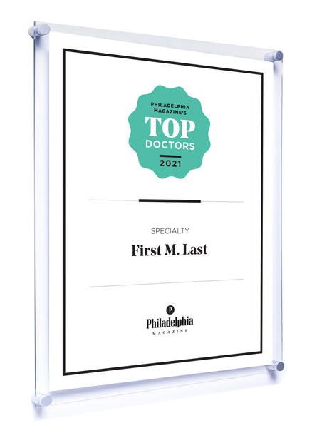 Philadelphia magazine Top Doctors - Acrylic Standoff Plaque